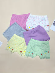 6pcs Safety Leggings Pants For Girls Elastic Waist Underwear