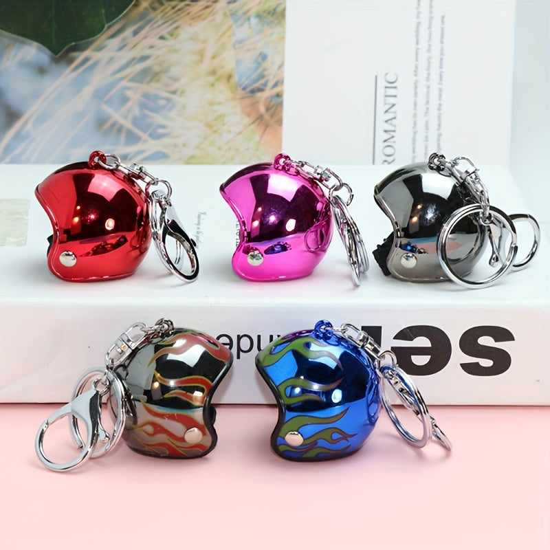 Mini Motorcycle Helmet Keychain Pendant Key Chain Gift For Men Boyfriend