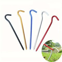 5pcs Aluminum Ground Stakes Tent Stakes Heavy Duty Metal Tent Pegs