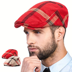Red Cap Newsboy Hats Golf Scally Cap Summer Hat For Men Women