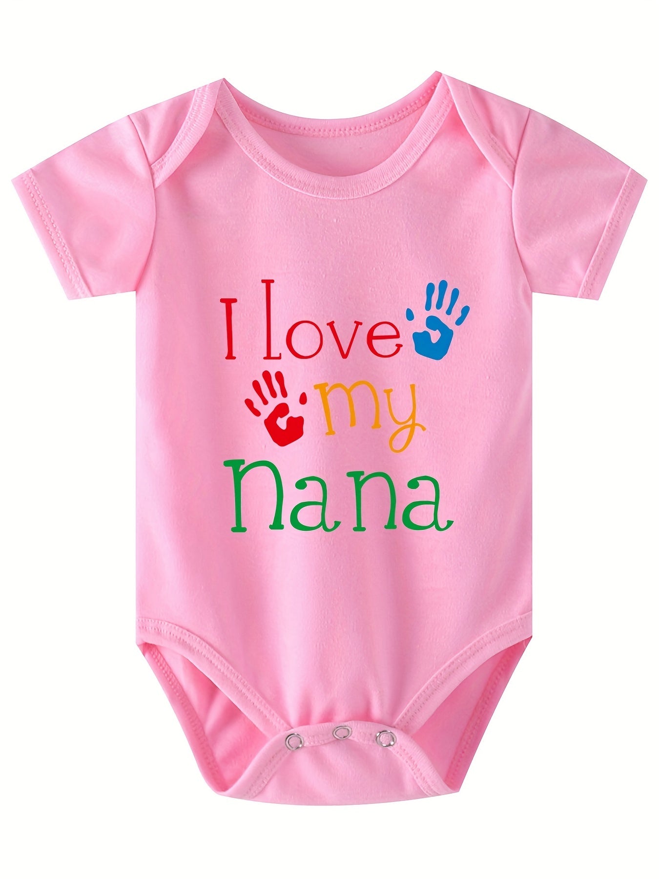 Baby Girls And Boys Casual I Love My Nana Short Sleeve Round Neck Onesie