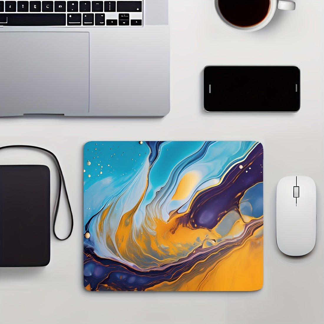 Fluid Painting Series Small Desktop Mouse Pad Office Home Computer Accessories