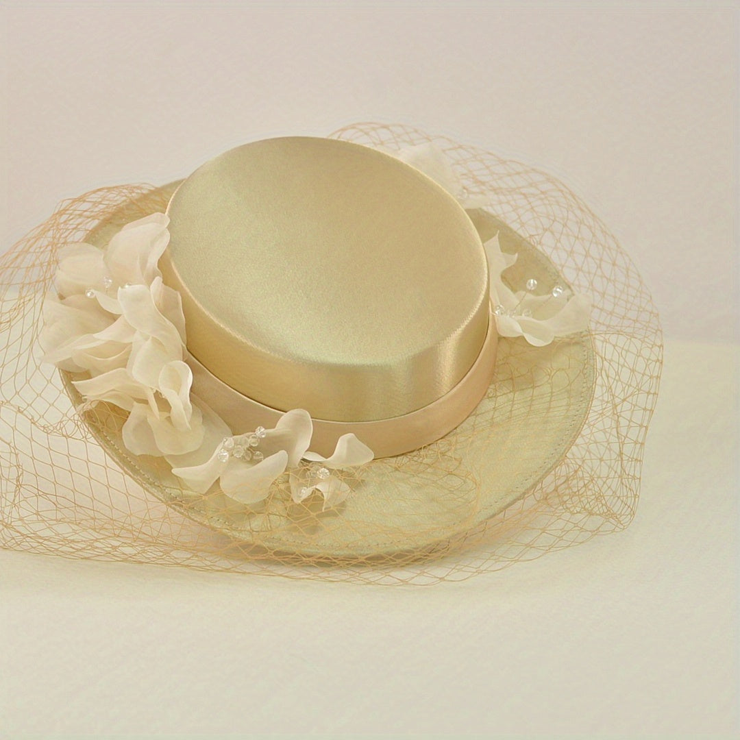 French Style Veil Wedding Hat Fascinator Hats Vintage Tea Party