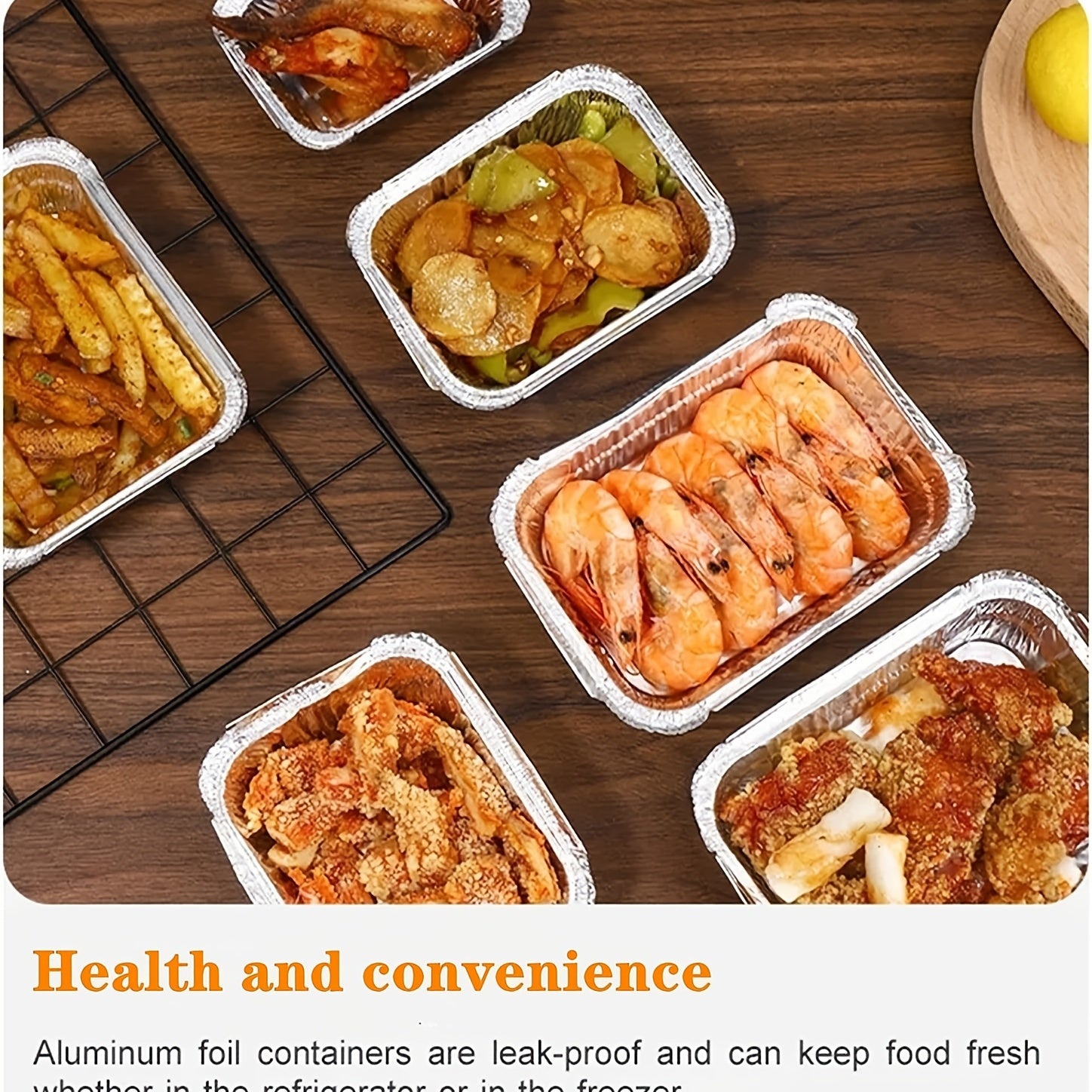 20pcs 23 X 9 Aluminum Pan With Lid Durable Disposable Foil Pans