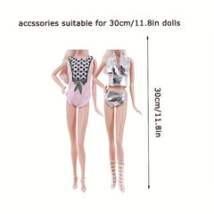 8pcs Doll Swimsuit Set Mermaid Skirts Surfboard Swim for 11.5in Dolls
