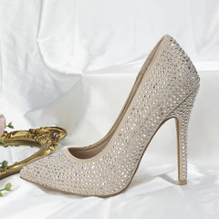 Women's Rhinestone High Heeled Pumps