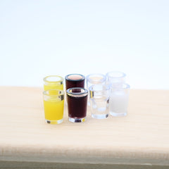24pcs Glass Cups Set Mini Food Props Dollhouse Accessories Creative Model