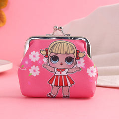 Girls Cartoon Print Coin Purse Mini Wallet Card Holder