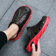 Men's Color Block Breathable Clogs Comfy Slipper