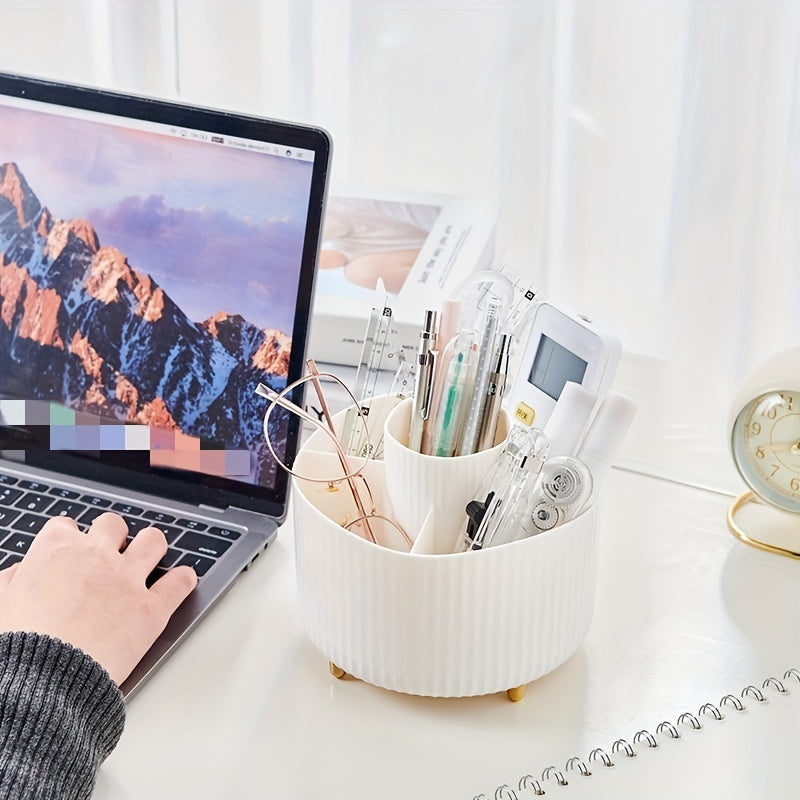 Large Capacity Makeup Brush Holder 360 Rotating Organizer