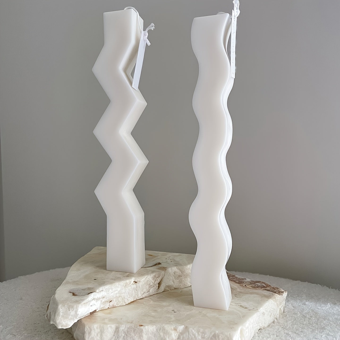 3D Wavy Strip Candle Silicone Mold DIY Long Pillar Scented Candle Making Mould