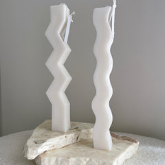 3D Wavy Strip Candle Silicone Mold DIY Long Pillar Scented Candle Making Mould