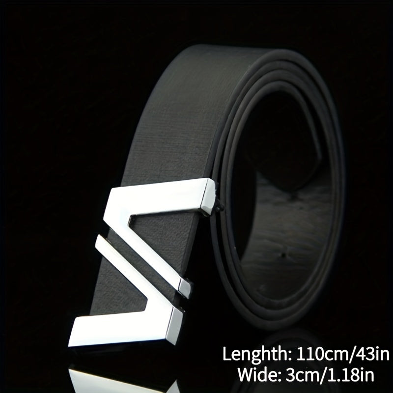 Men's Leather Automatic Buckle Business Belt Gift