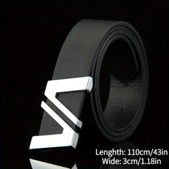 Men's Leather Automatic Buckle Business Belt Gift