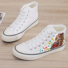 Girl's Cartoon High Top Skate Shoes Cute Non Slip Sneakers