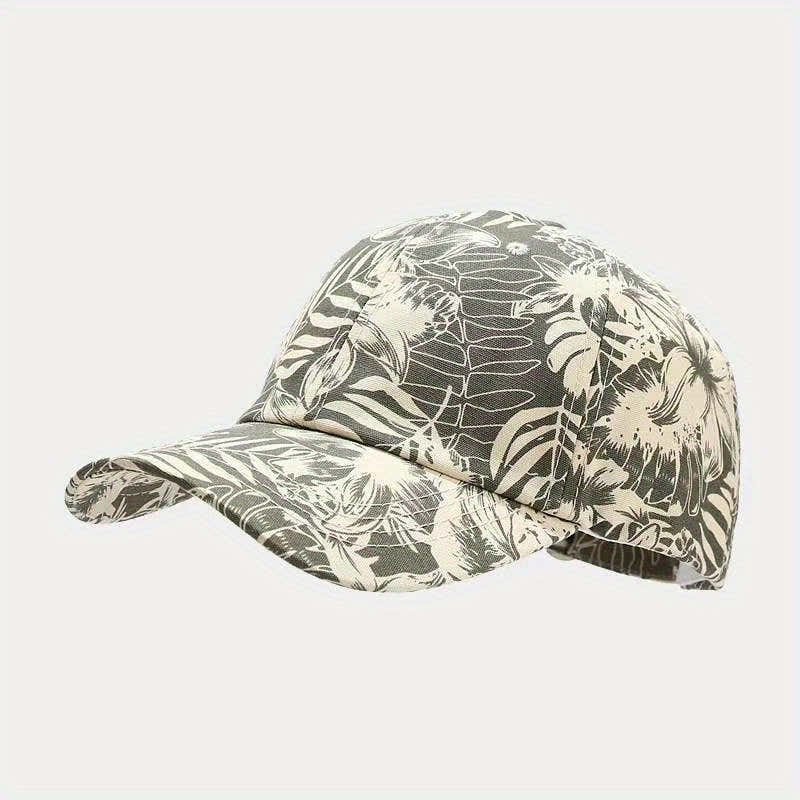Tropical Leaves Curved Eaves Baseball Cap for Men and Women