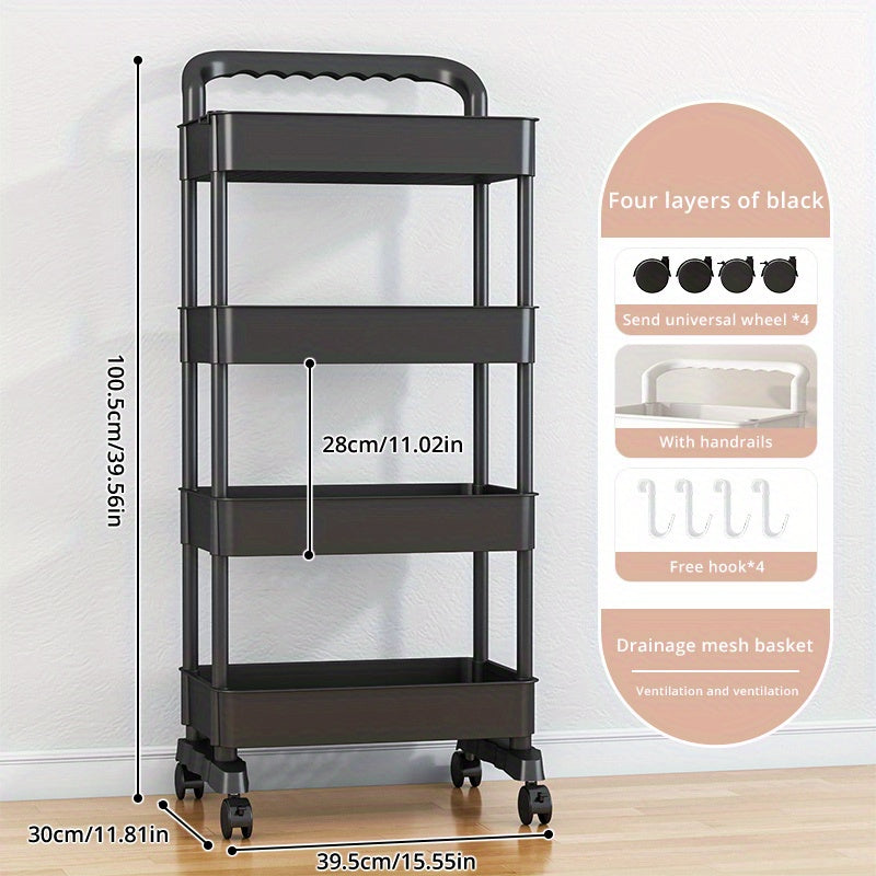 Small Cart Storage Rack for Bedroom Living Room
