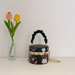 Mini Graffiti Handbag Cartoon Print Crossbody Bag Women's Stylish Purse