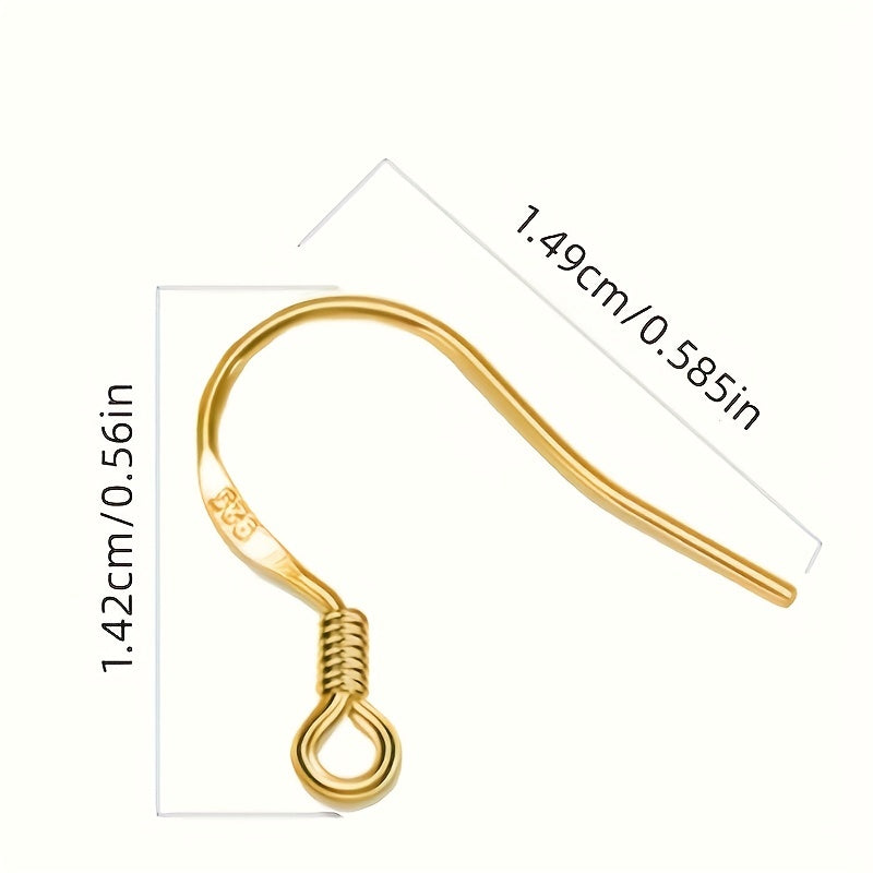 50pcs Stainless Steel Ear Hook Earring Findings Clasps DIY Supplies Accessories