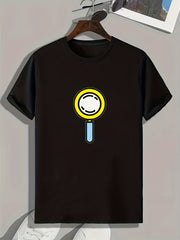 Handheld Fan Print Men's Graphic T shirt for Summer