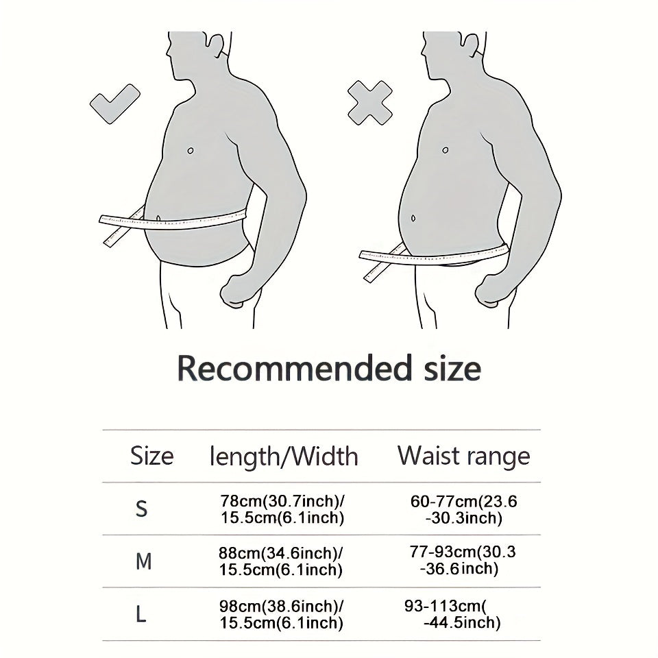Adjustable Waist Support Belt for Men - Ideal for Squatting & Weightlifting