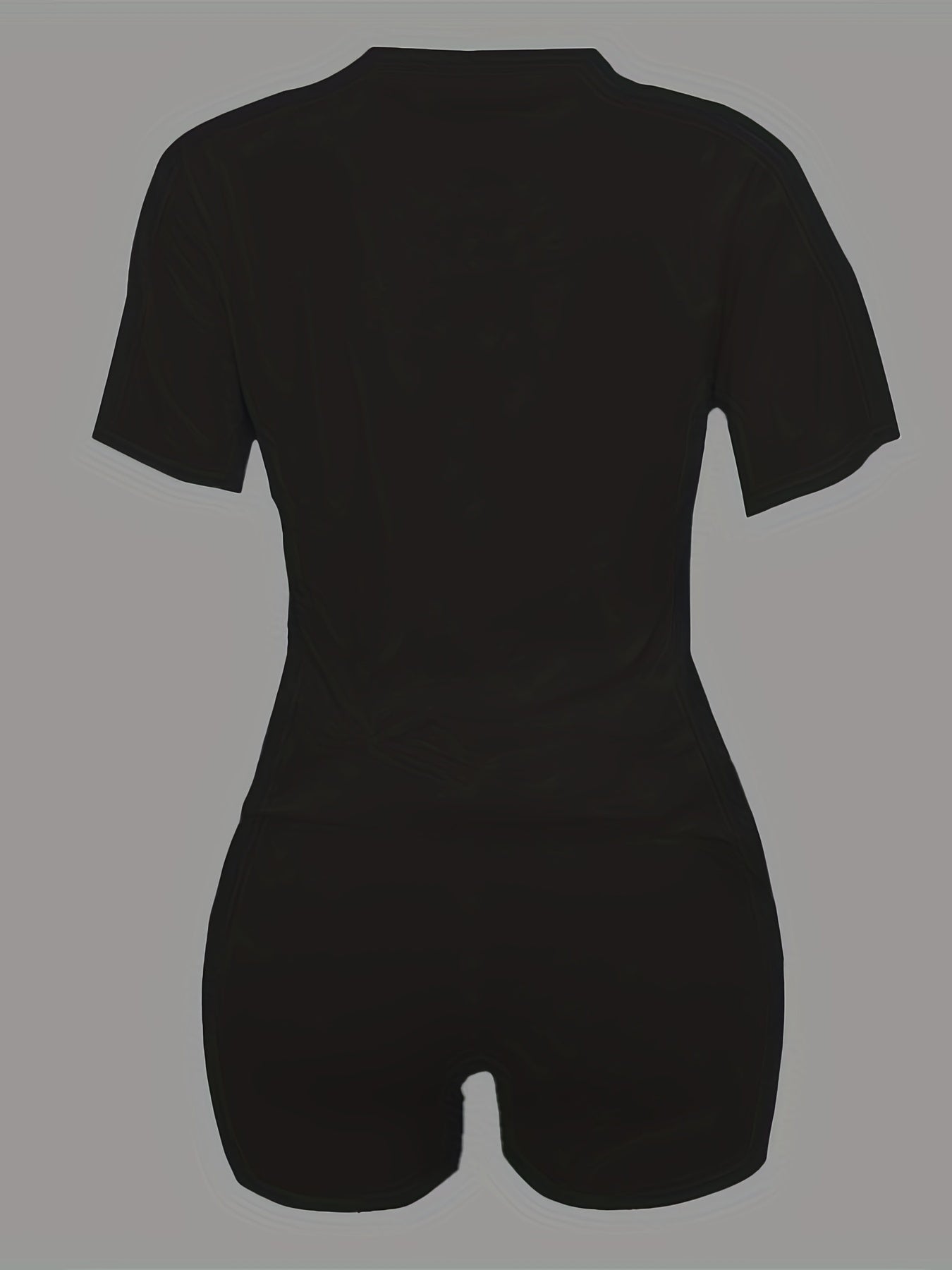 Bear Print Short Sleeve T shirt & Elastic Waist Shorts Set