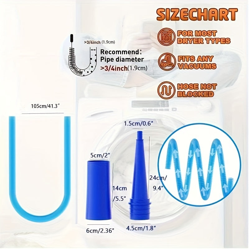 1PC Dryer Vent Cleaner Kit Dryer Vent Vacuum Attachment Multiple Combinations