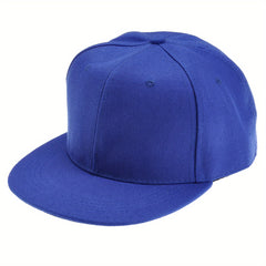 Solid Flat Brim Baseball Cap Hip Hop Peaked Cap