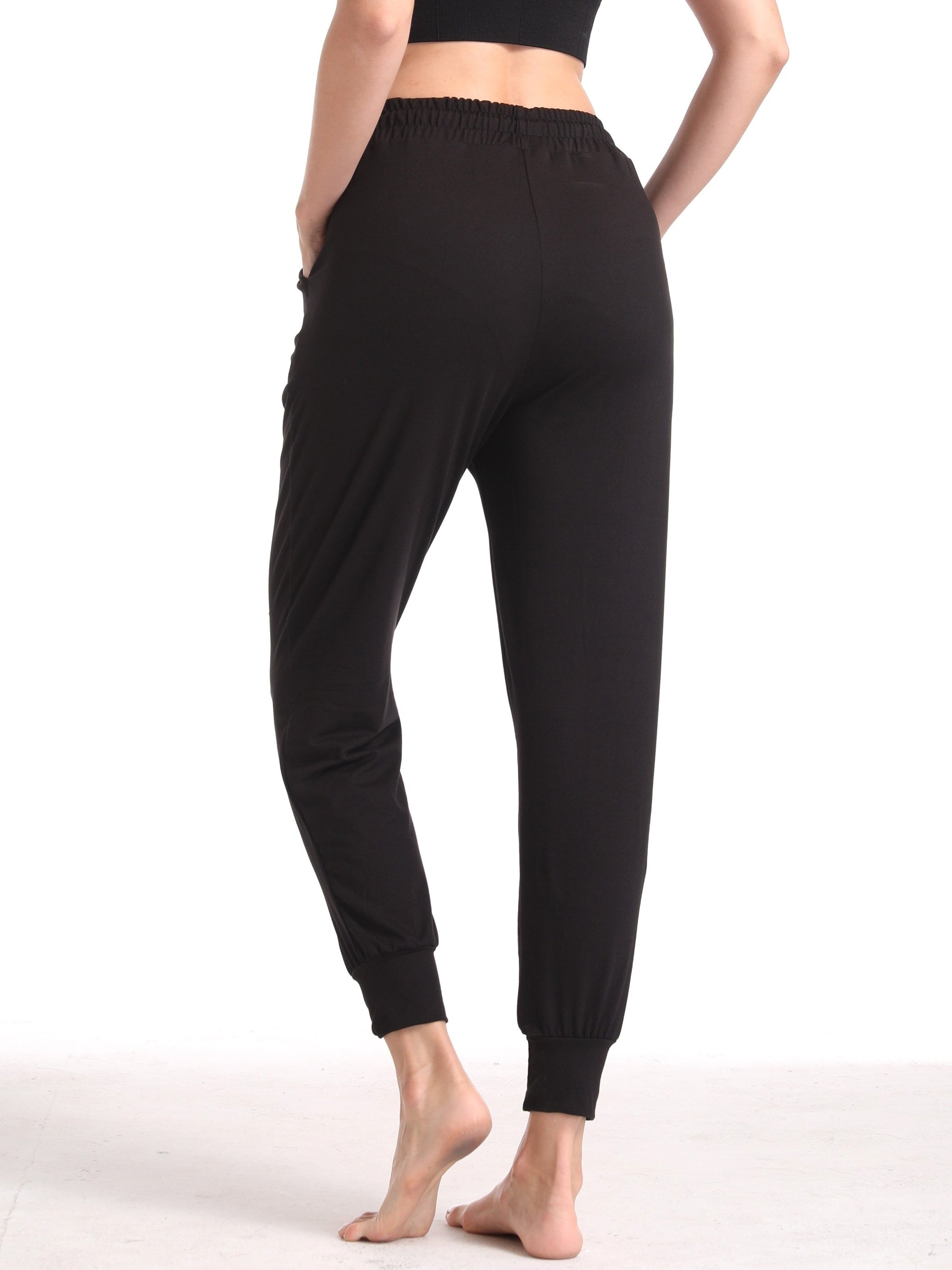 Women's Hollow Loose Yoga Running Trousers Breathable Sports Fitness Pants