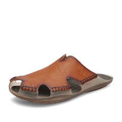 Men's Casual Non Slip Sandals Synthetic Leather Outdoor Beach Shoes