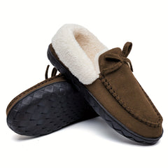 Plush Lined Thermal Furry Snow Shoes Winter Keep Warm Comfortable Flat Boots