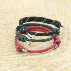 Adjustable Sports Bracelet with Rope Braiding