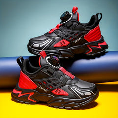 Rotating Buckle Boy's Basketball Shoes Non Slip Sneakers