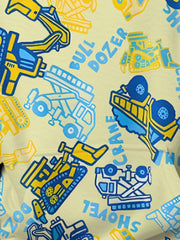 Cartoon Construction Cars Boys Hooded Sweatshirt