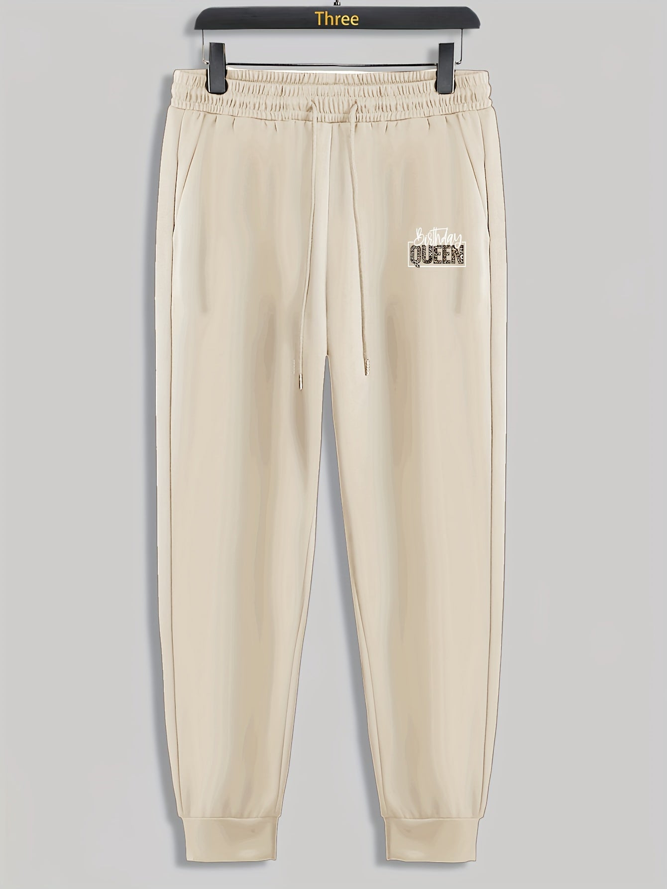 Queen Birthday Print Men's Pants Drawstring Sweatpants for Spring Autumn