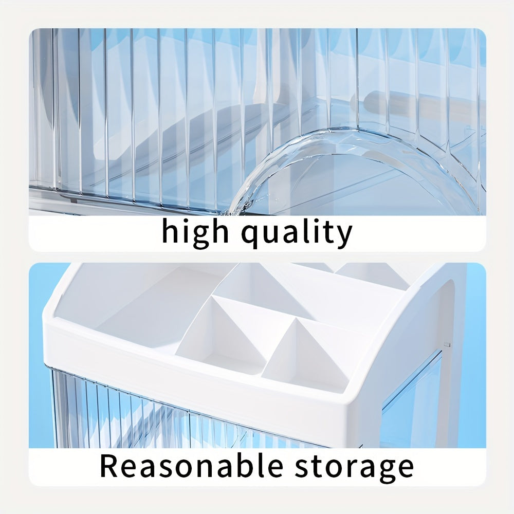 Acrylic Crown Storage Box 3 Layers Large Capacity 2 Drawers