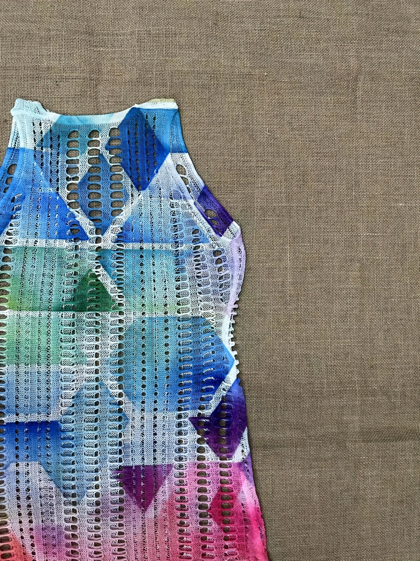 Geometric Print Swimsuit Cover Up Side Split V Neck Beach Cover Up Dress