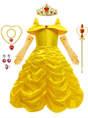 Girl's Princess Dress Party Costume with Accessories