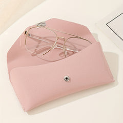 Solid Glasses Bag PU Leather Sunglasses Storage Pouch Case