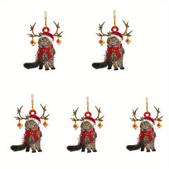 Maine Coon Cat Christmas Hat Reindeer Mirror Accessory