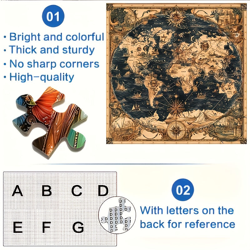 Ancient World Map Puzzle for Adults