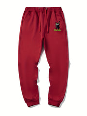 Cartoon Print Men's Drawstring Sweatpants With Pockets