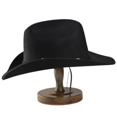 Men's Tweed Cowboy Hat Metal Buckle Wool Retro Knight Hat