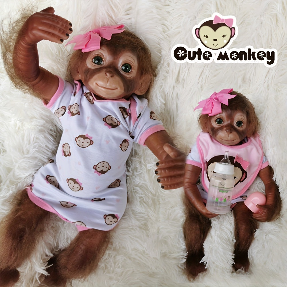 20 Inch Monkey Reborn Doll Soft Touch Vinyl Realistic Youngsters