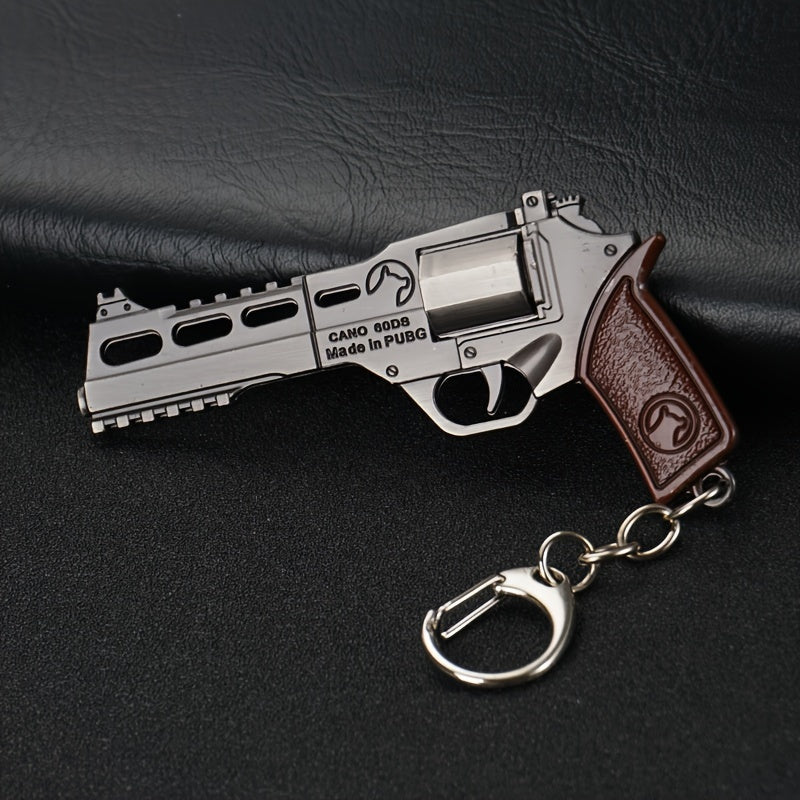 Pistol Shaped Keychain Metal P92 R45 R1895 Model Key Ring Pendant