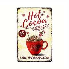 Vintage Metal Sign Coffee&Cocoa Hot Cocoa Metal Sign For Bars Restaurants