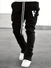 Men s Flare Pants V Pattern Drawstring