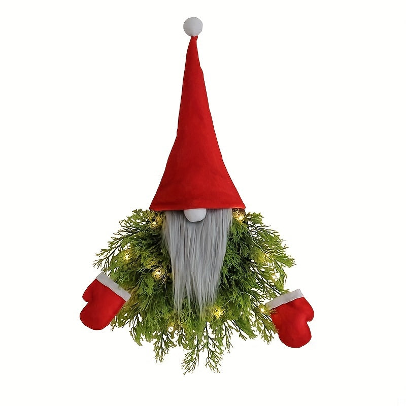 Faceless Old Man Christmas Wreath Door Hanging