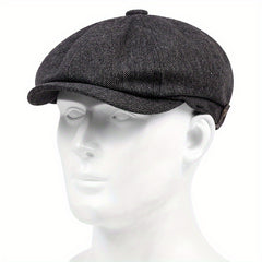 Men's Plaid Newsboy Hat Sunscreen Beret for Outdoor Use
