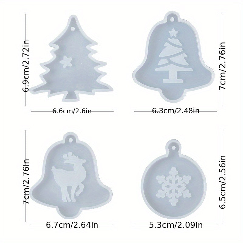 Resin Pendant Silicone Mold for DIY Jewelry Christmas Jingle Bell